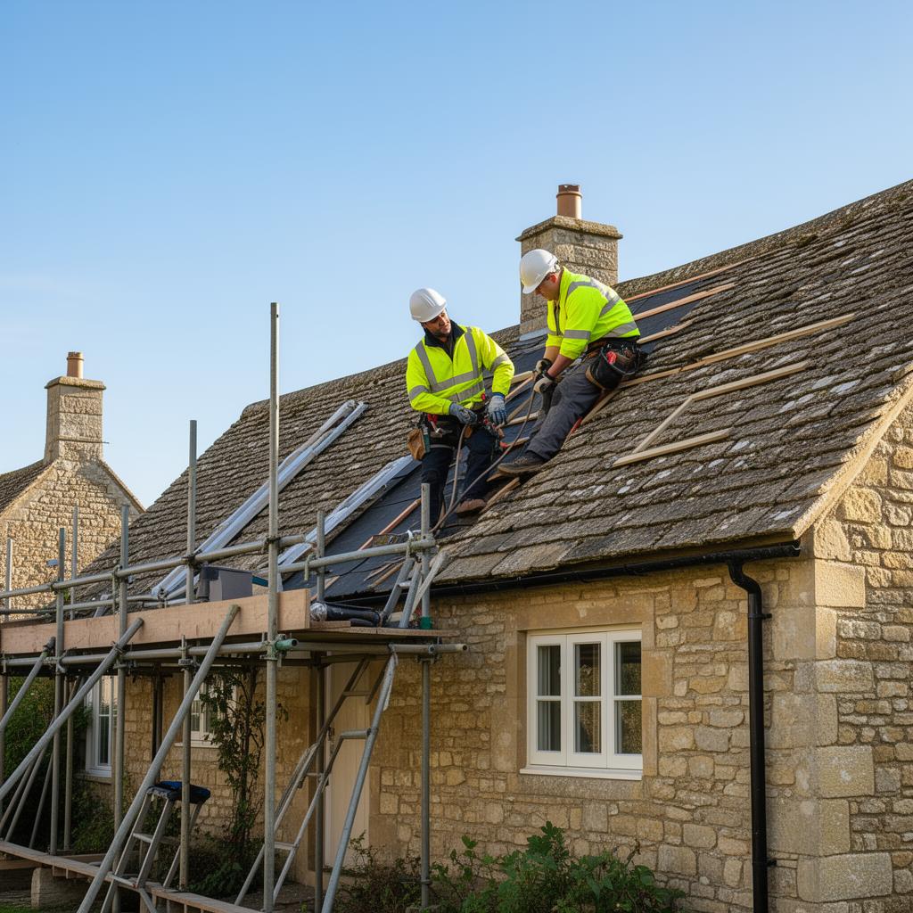 Cotswold roofers at work